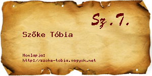 Szőke Tóbia névjegykártya