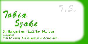 tobia szoke business card